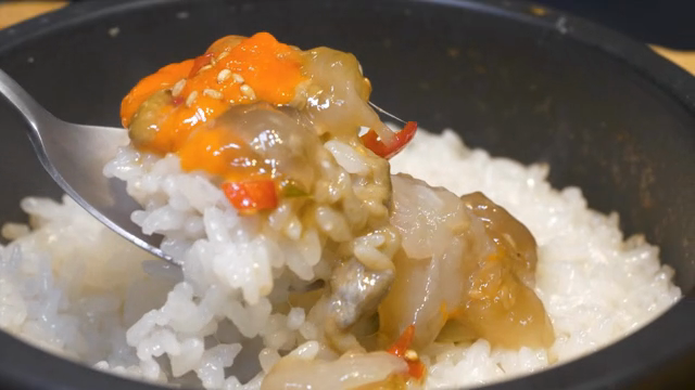 Korean rice with fresh Soy Sauce Marinated Crab