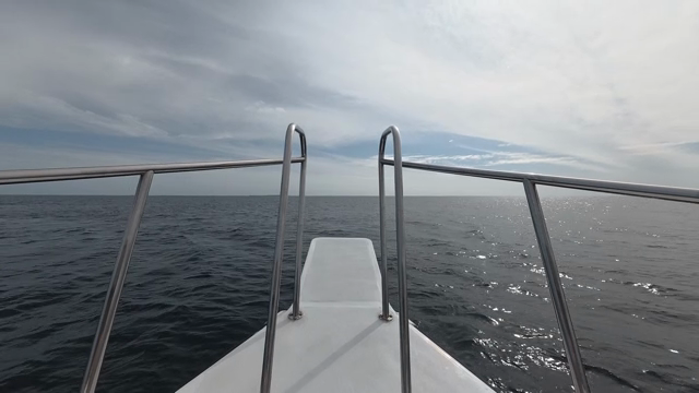 A yacht sailing on the open sea