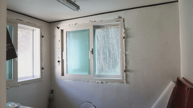 Room with newly installed window