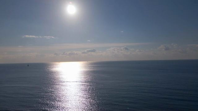 Calm sea reflecting the sunlight