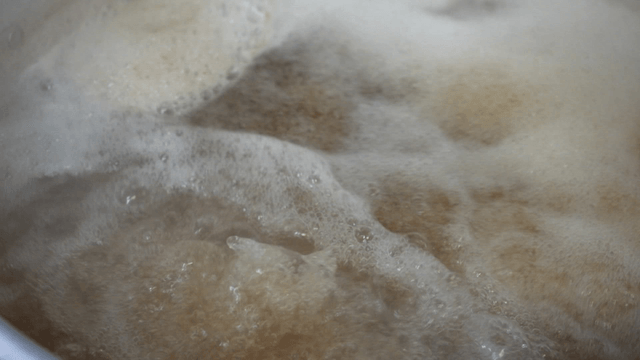 Broth boiling in a pot