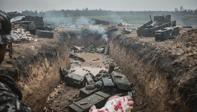 Bandaged arm in trench battlefield