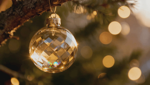 빛을 비추는 크리스마스 오너먼트