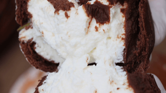 Bread filled with cream