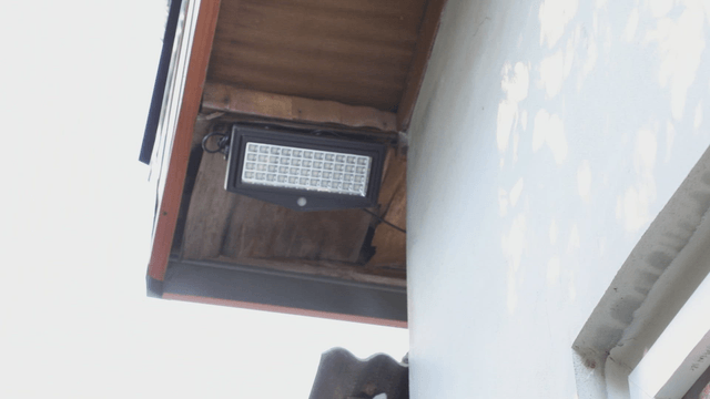 Light under a building eave