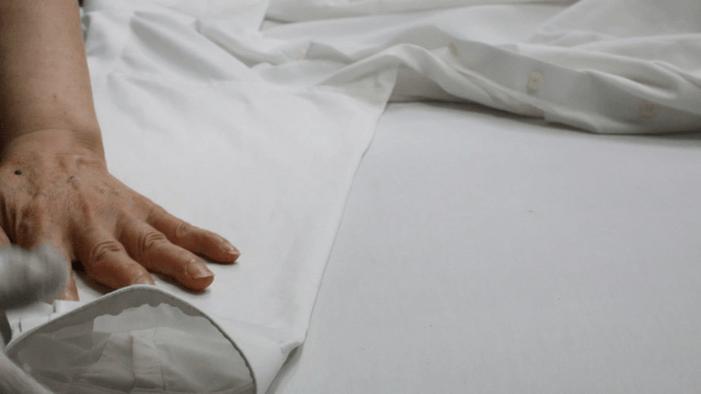 Ironing a white shirt with precision