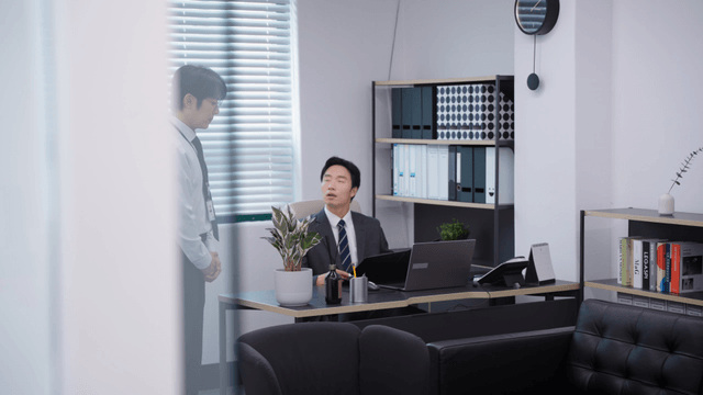 Office meeting with two colleagues