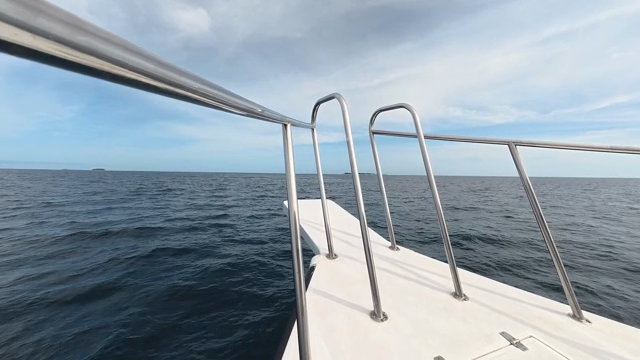 A yacht sailing on the open sea