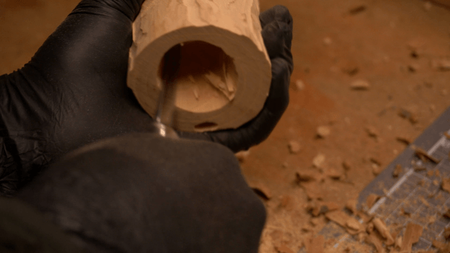 Carving wood precisely with a knife