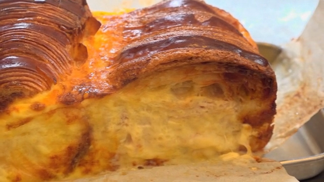 Freshly baked croissant