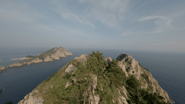 A scenic coastal mountain landscape