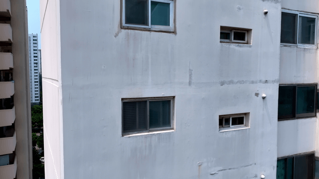 Exterior of a high-rise apartment building