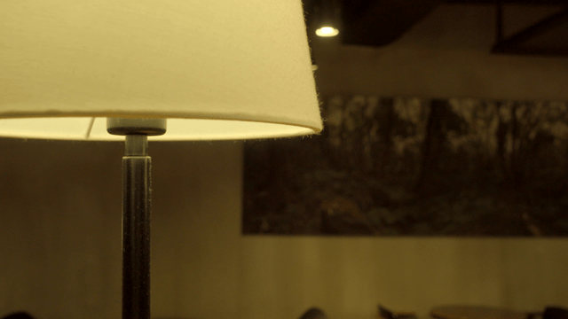 Cozy indoor setting with a lamp