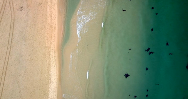 A serene beach with gentle waves