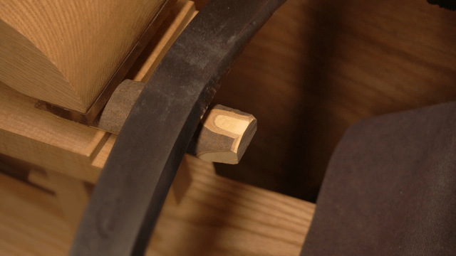 Woodcraft artisan working with hand tools