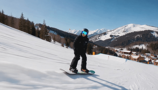 Snowboarder performing tricks on a snowy slope