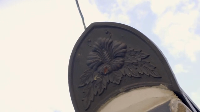 Traditional Korean roof ornament detail