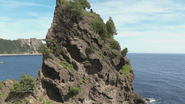 Rocky coastline with clear blue sea