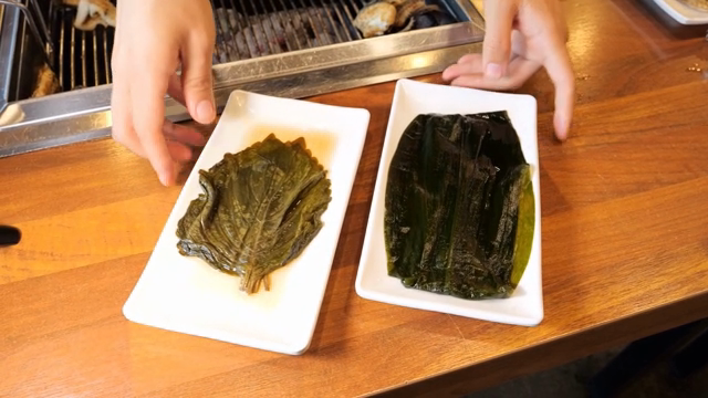 Plates of pickled vegetable on a table