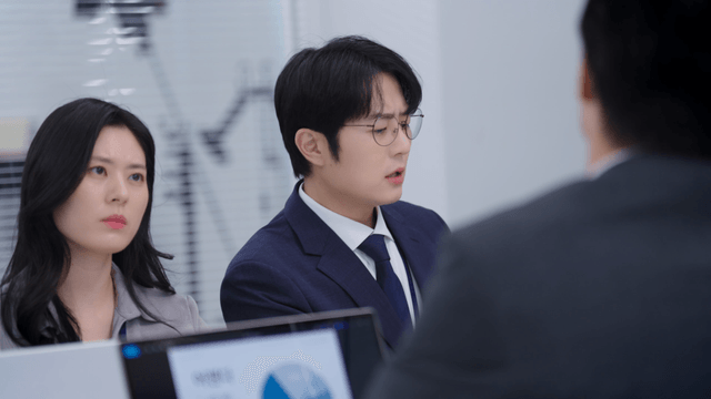 Business meeting with focused discussion