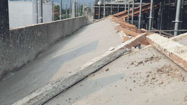 Concrete structure under construction
