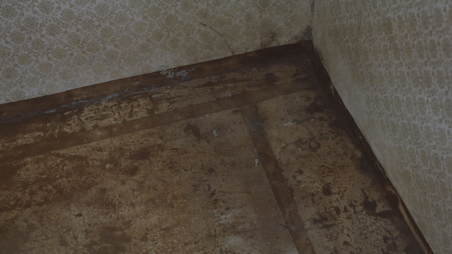 Aged and worn corner of a room