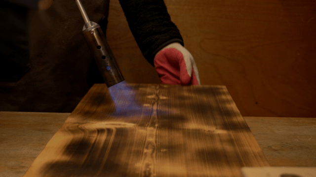 Wood torch work for unique finishing