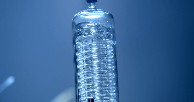 Glass coils filling laboratory environment