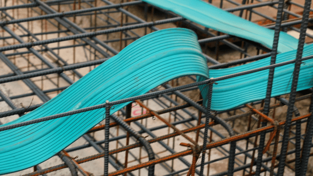 Rebar structure with green conduit