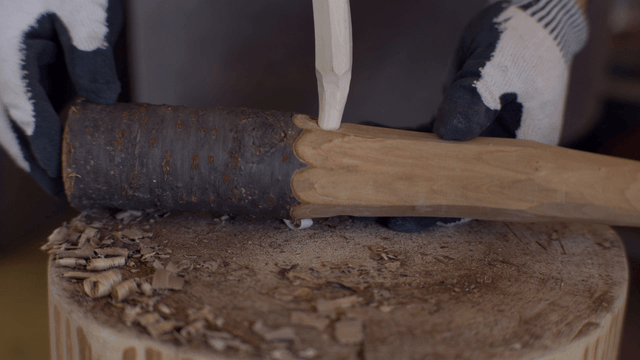 Crafting a wooden object with precision