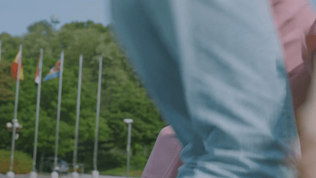 Couple enjoying a date in the park on a sunny day
