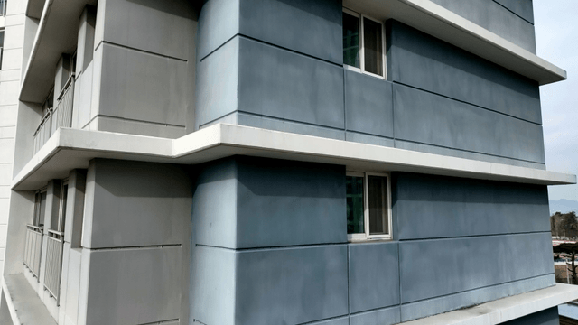 Modern apartment building exterior