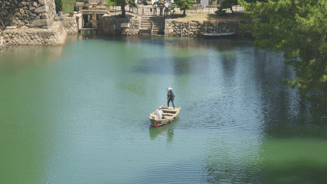 Boat ride on a serene lake
