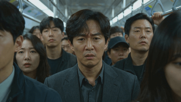 Congested subway interior during commute