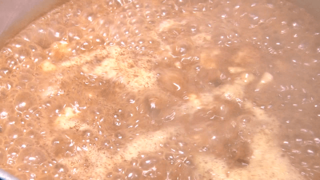 Broth boiling in a pot