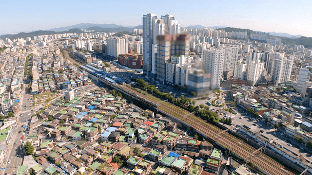 Cityscape with railway view