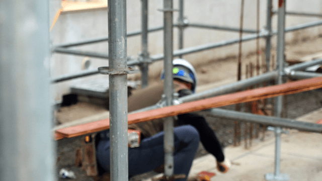 Construction worker at a building site