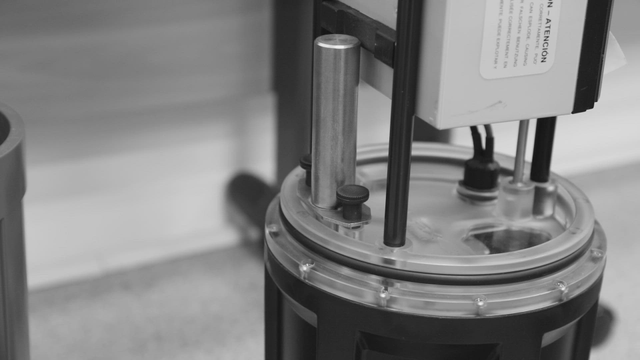 Close-up of industrial machinery in operation