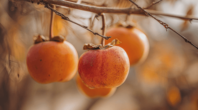 Persimmon on an autumn tree