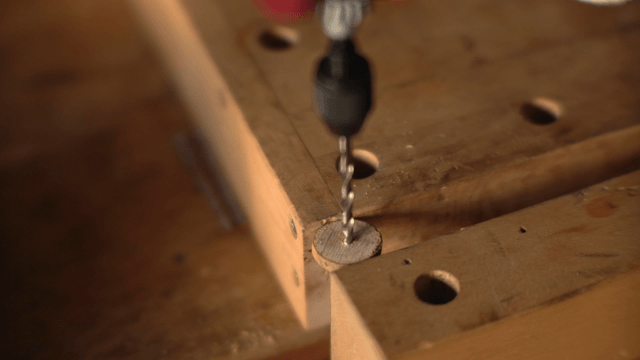 Woodworking with a drill