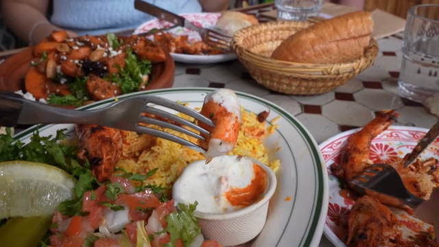 A variety of dishes on a dining table