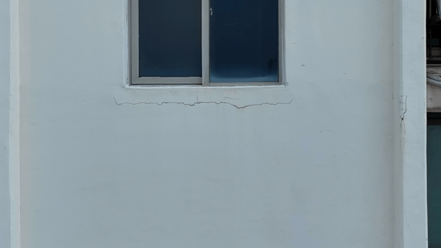 Apartment building with windows