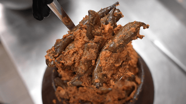 Fermented chili in traditional jar