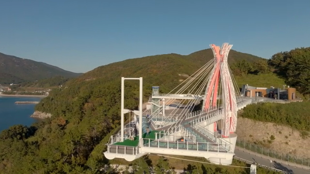 Scenic bridge overlooking the sea