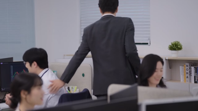 Working employees and their bosses at work