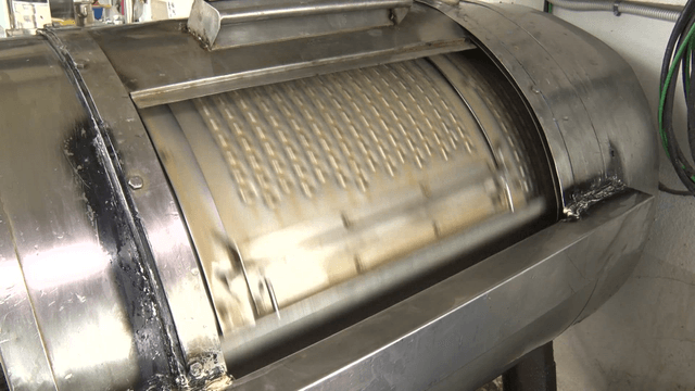 Rotating industrial machine in operation