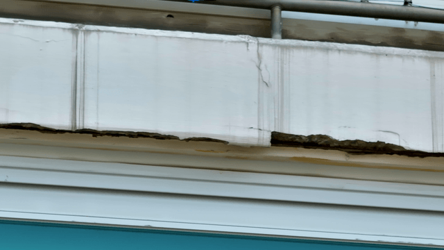 Exterior wall with visible damage