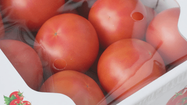 Fresh tomatoes in a package