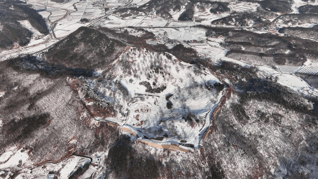 Snow-covered mountain landscape