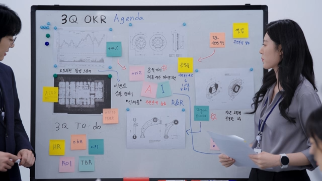Business presentation in a meeting room